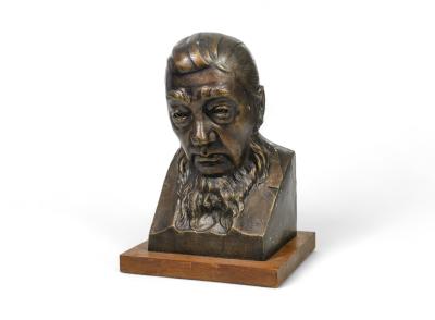 After Anton van Wouw bronze Kruger bust South African posthumous cast sculpture 25cm signed